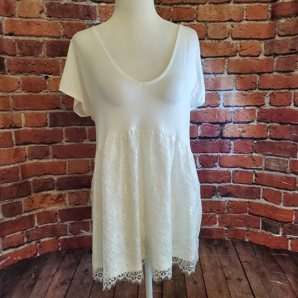 Sexy lace skirt tunic/mini dress
